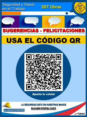 Código QR para sugerencias y felicitaciones